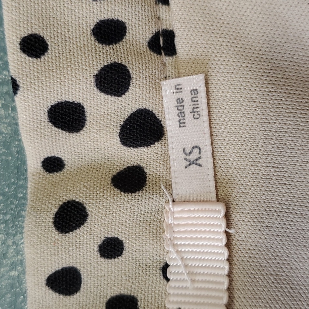 Francesca jai ami, Y2K XS mini skirt. Ivory with black dots. Back zipper XS. - Picture 6 of 11